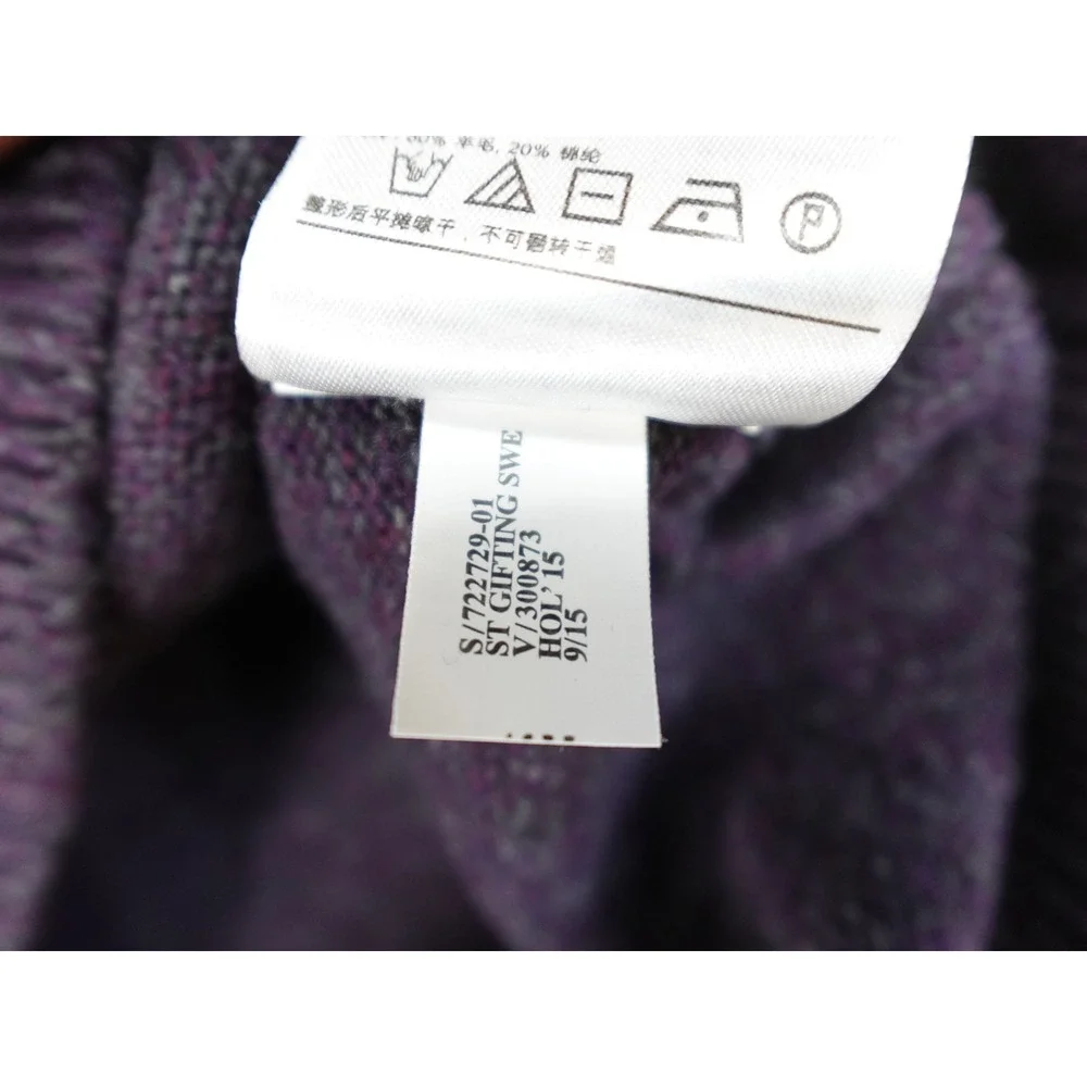 Banana Republic Sweater Mens M Purple Merino Wool Filpucci Italian Yarn 722729